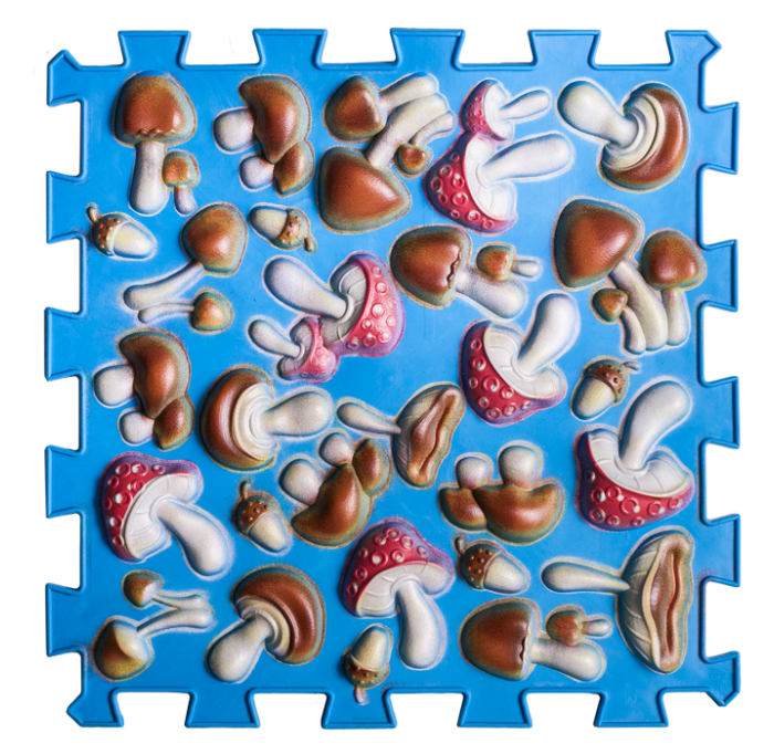 ORTEK Massage Mat «Mix Puzzles» Mushrooms 1 element - Фото 1