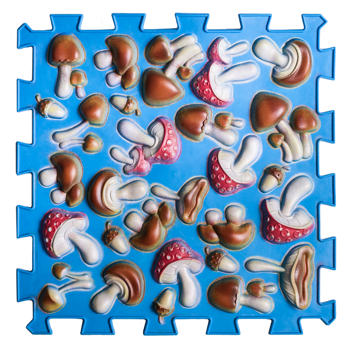 ORTEK Massage Mat «Mix Puzzles» Mushrooms 1 element - Фото 2