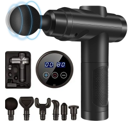 Масажний пістолет - вібраційний масажер 20в1 + чохол Масажний пістолет - вібраційний масажер 20в1 + чохол