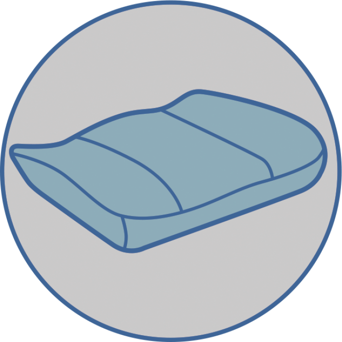Orthopedic pillow under the back for Sydenia 36x38cm OLVI J2308 - Фото 8