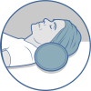 Orthopedic pillow roller for neck and legs OLVI J2522 - Фото 4