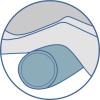 Orthopedic pillow roller for neck and legs OLVI J2522 - Фото 5