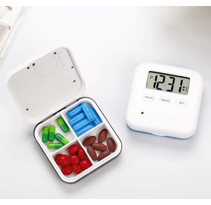 Таблетниця з таймером нагадування 4 секції - Фото 1