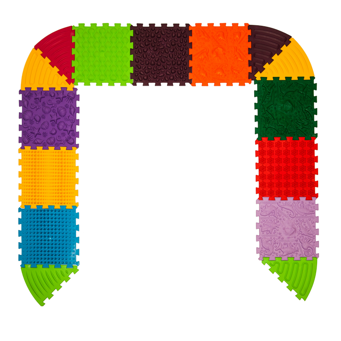 Massage mat Ortek Dinosaurs Puzzles 9 el. + 6 Triangles - Фото 3