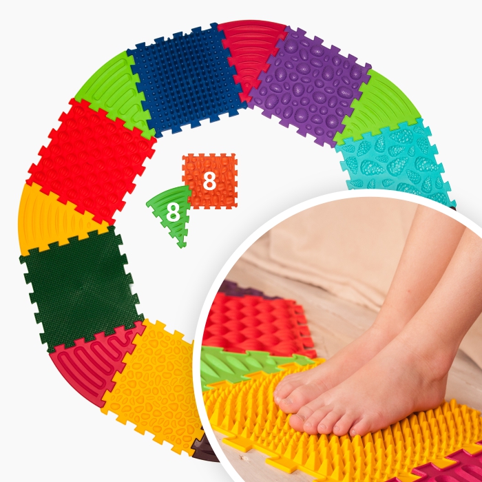 Massage mat Ortek Puzzles 8 el. + 8 Triangles + game as a gift - Фото 19