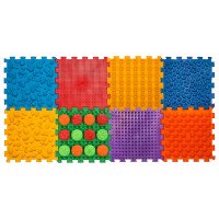 Масажний килимок «Ортек Мікс Пазли» 8 елементів + Візерунки