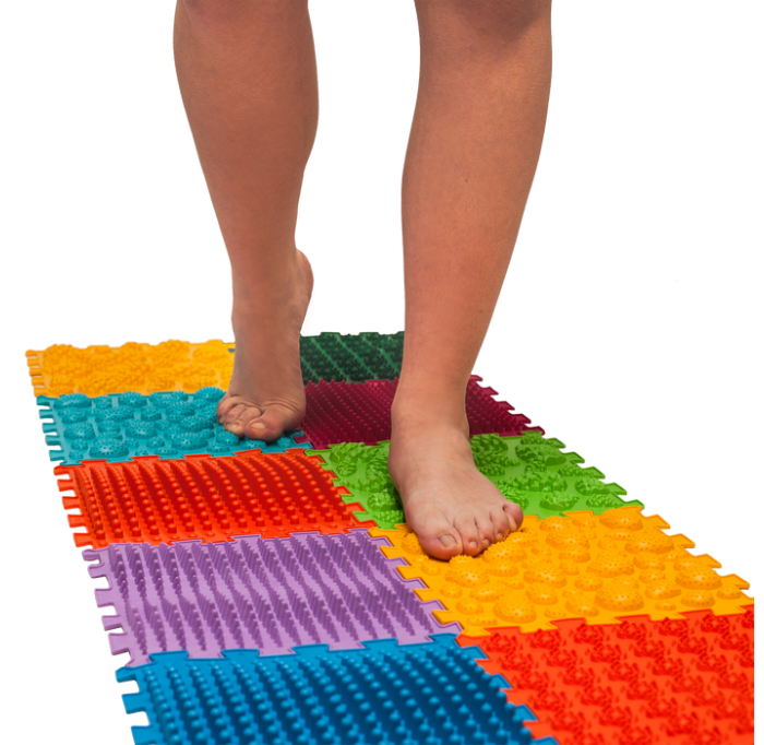 Massage mat for rehabilitation “Ortek Mix” 10 elements Hard - Фото 1