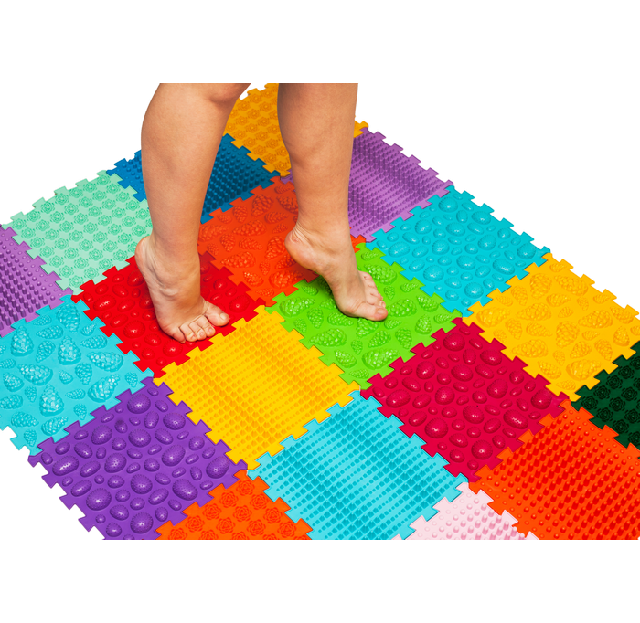 Massage mat for rehabilitation “Ortek Mix” 20 elements Hard - Фото 1